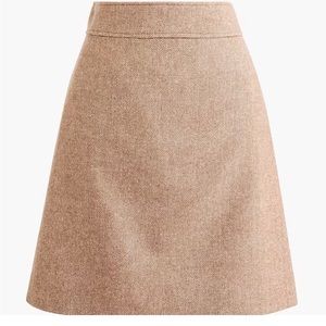 J.Crew Factory A-Line Mini Skirt in Brown Ivory - NWT - Size 18